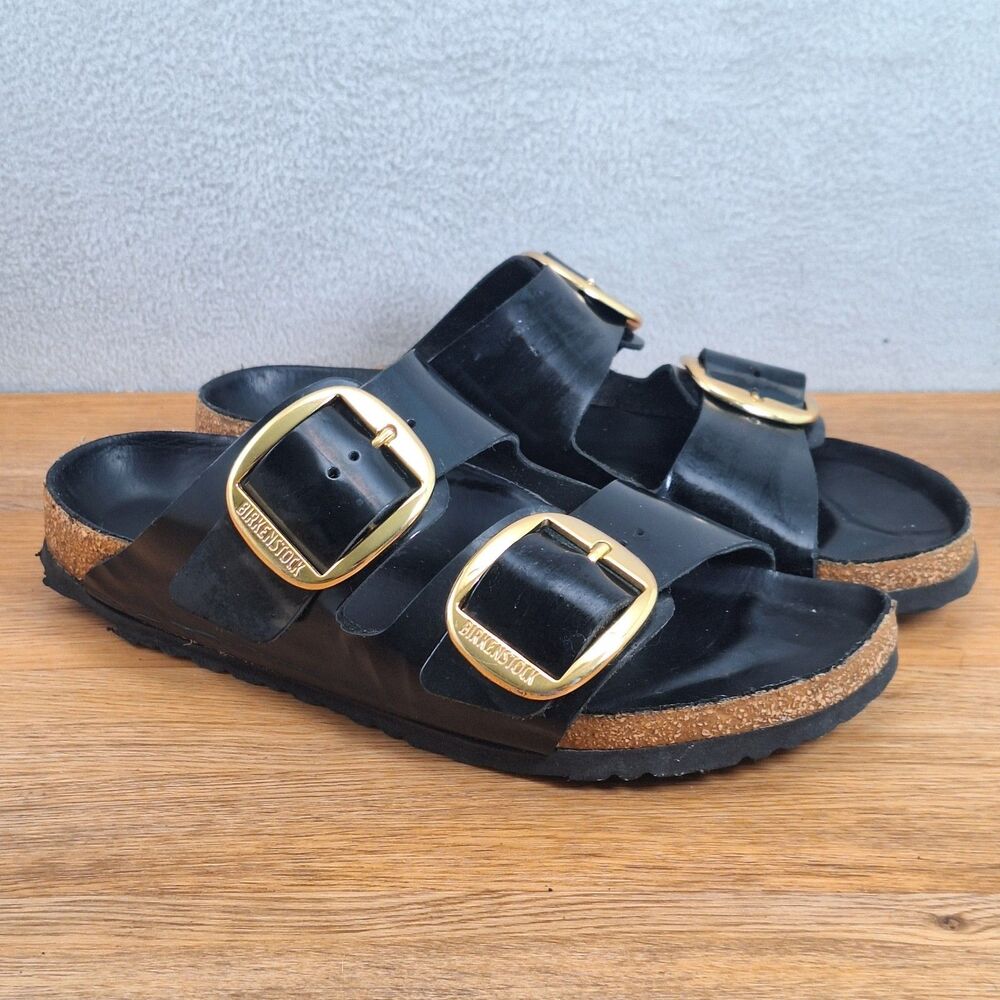 Birkenstock Arizona Big Buckle Women's 9 EU 40 Narrow Patent Leather Black